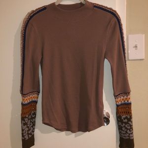 Free People brown fitted shirt - new with tags